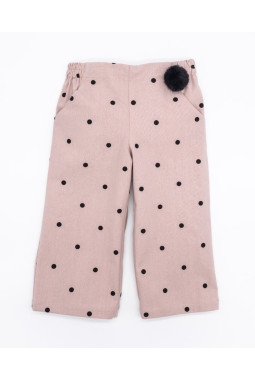 PANTALÓN NUDE TOPOS NEGROS...