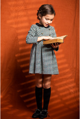 VESTIDO DIAGONAL LANA TEJA